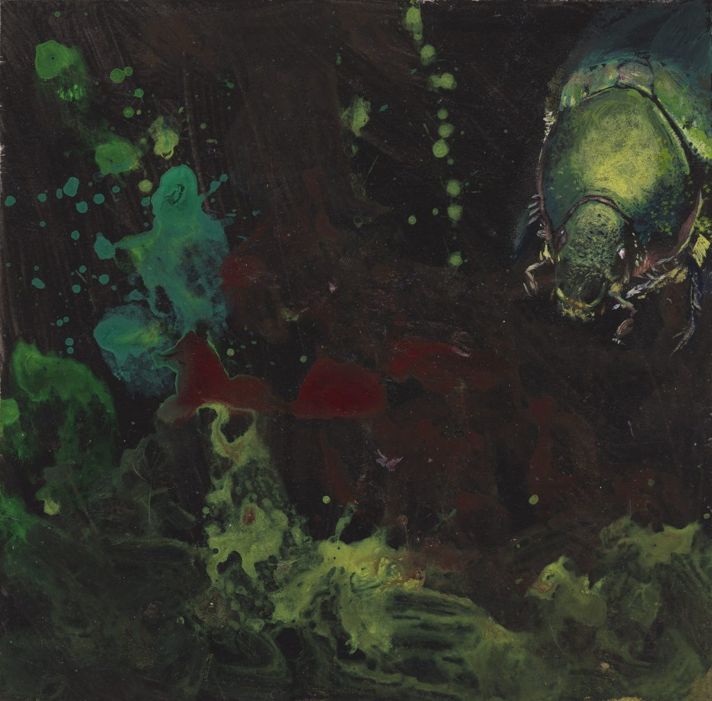 paintings ANOMALA VITIS, acrylic on paper, 17,5 x 17,5 cm